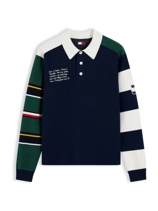 Obrázek produktu Tommy Jeans Svetr marine modrá / kari / jedle / bílá