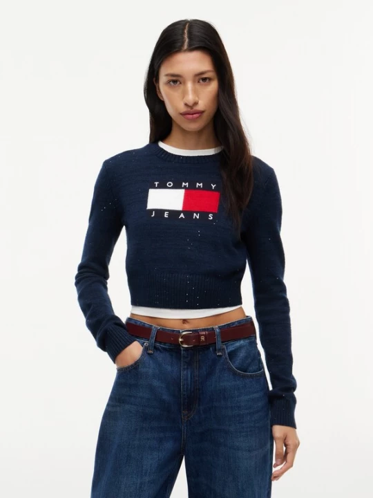 Obrázek produktu Tommy Jeans Svetr námořnická modř / červená / bílá