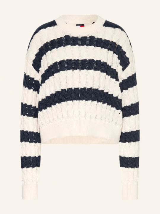 Obrázek produktu Tommy Jeans Svetr tmavě modrá / krémová