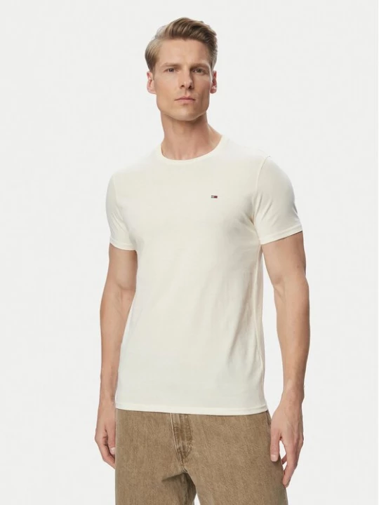 Obrázek produktu Tommy Jeans T-Shirt DM0DM04411 Krémová Slim Fit