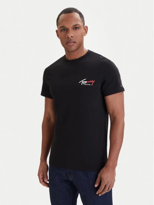 Obrázek produktu Tommy Jeans T-Shirt DM0DM22538 Černá Slim Fit