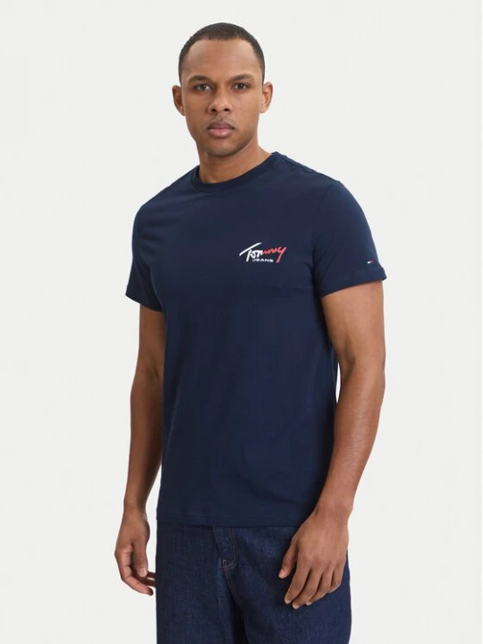 Obrázek produktu Tommy Jeans T-Shirt DM0DM22538 Tmavomodrá Slim Fit