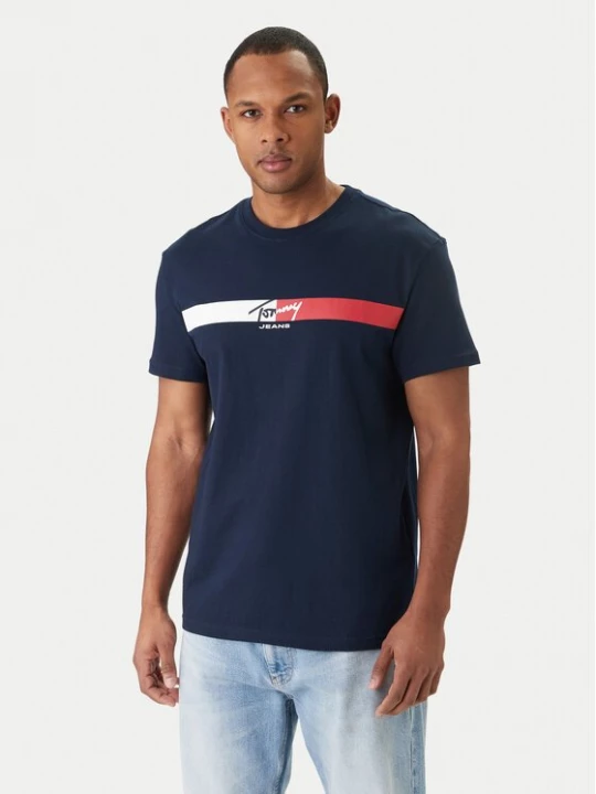 Obrázek produktu Tommy Jeans T-Shirt DM0DM22539 Tmavomodrá Regular Fit