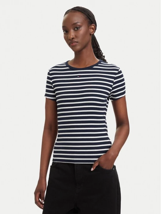 Obrázek produktu Tommy Jeans T-Shirt DW0DW17383 Tmavomodrá Regular Fit