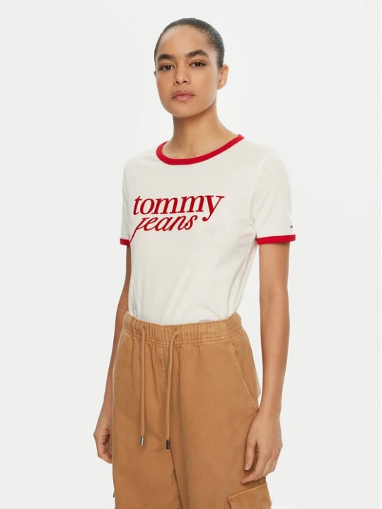 Obrázek produktu Tommy Jeans T-Shirt DW0DW19449 Bílá Relaxed Fit