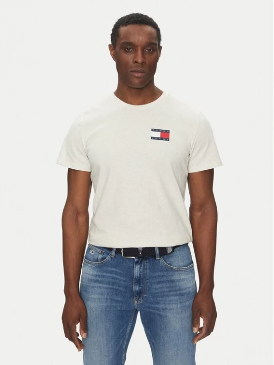 Obrázek produktu Tommy Jeans T-Shirt Essential DM0DM20740 Krémová Slim Fit