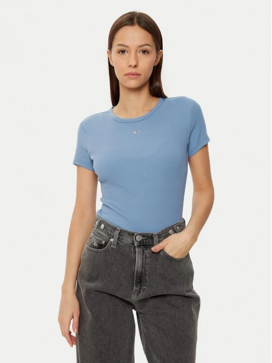 Obrázek produktu Tommy Jeans T-Shirt Essential DW0DW17383 Modrá Slim Fit