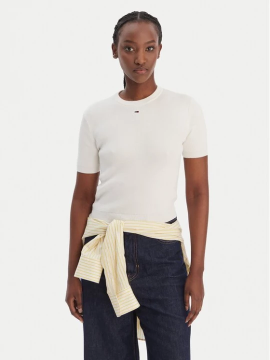 Obrázek produktu Tommy Jeans T-Shirt Essential DW0DW19336 Krémová Regular Fit