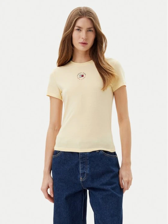 Obrázek produktu Tommy Jeans T-Shirt Essential DW0DW20316 Žlutá Slim Fit