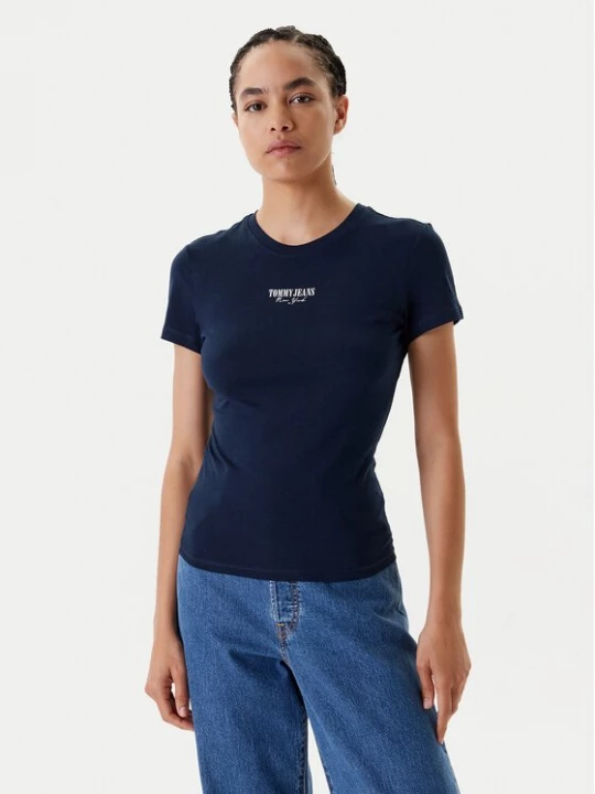 Obrázek produktu Tommy Jeans T-Shirt Essential DW0DW20913 Tmavomodrá Slim Fit