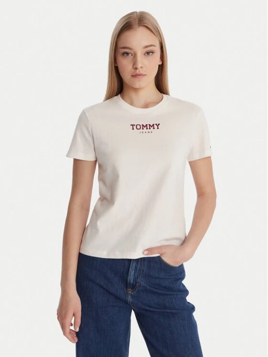 Obrázek produktu Tommy Jeans T-Shirt Essential DW0DW21842 Bílá Regular Fit