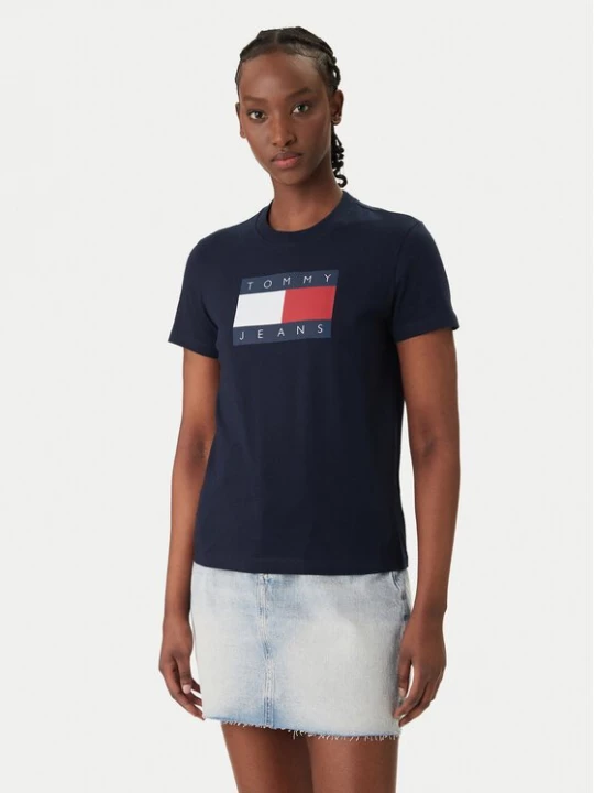 Obrázek produktu Tommy Jeans T-Shirt Flag DW0DW22562 Tmavomodrá Regular Fit