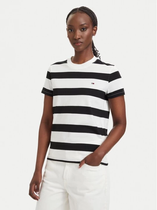 Obrázek produktu Tommy Jeans T-Shirt Flag DW0DW23801 Černá Regular Fit