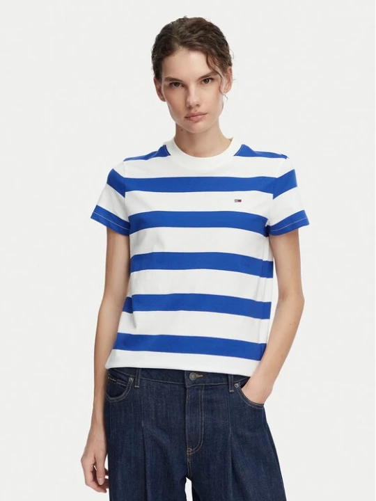 Obrázek produktu Tommy Jeans T-Shirt Flag DW0DW23801 Modrá Regular Fit