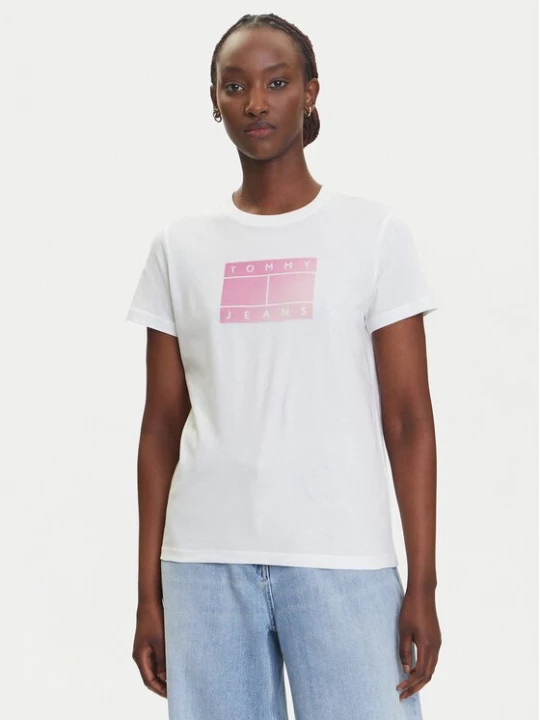 Obrázek produktu Tommy Jeans T-Shirt Gradient Flag DW0DW20905 Bílá Regular Fit