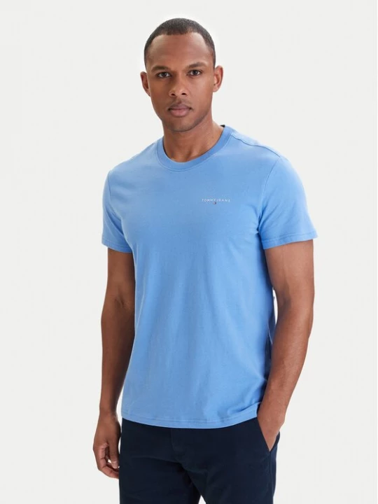 Obrázek produktu Tommy Jeans T-Shirt Linear Chest DM0DM21780 Modrá Slim Fit