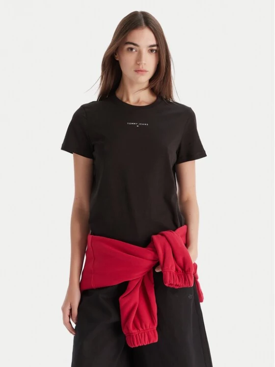 Obrázek produktu Tommy Jeans T-Shirt Linear DW0DW21964 Černá Regular Fit