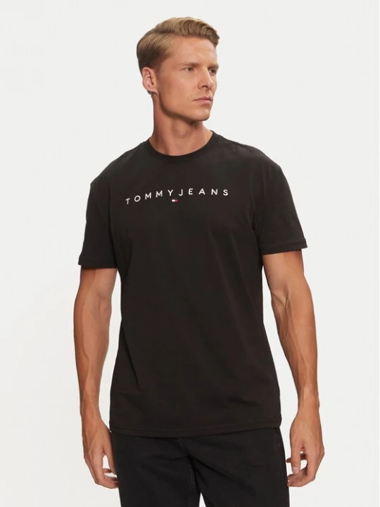 Obrázek produktu Tommy Jeans T-Shirt Linear Logo DM0DM20744 Černá Regular Fit