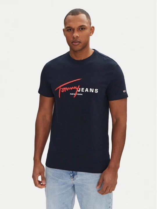 Obrázek produktu Tommy Jeans T-Shirt Signature Dna DM0DM20817 Tmavomodrá Regular Fit