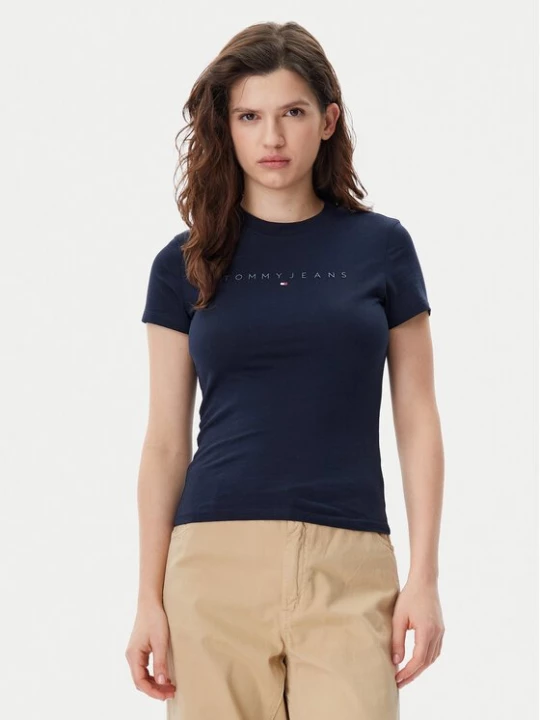 Obrázek produktu Tommy Jeans T-Shirt Tonal Linear DW0DW20315 Tmavomodrá Slim Fit