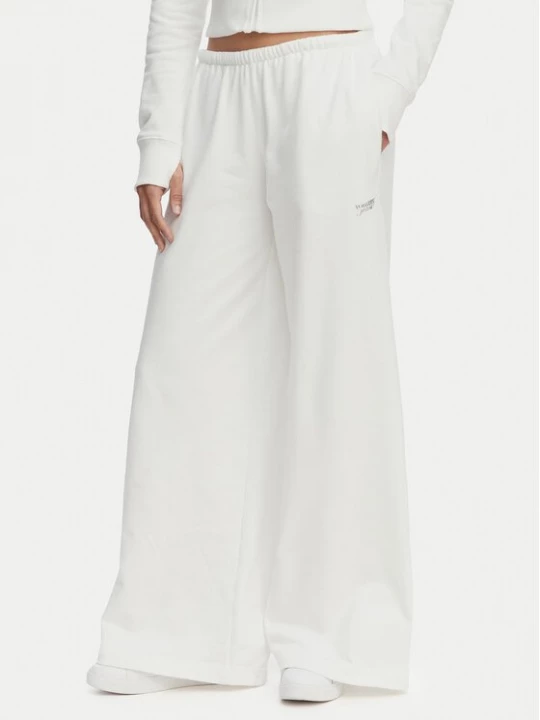 Obrázek produktu Tommy Jeans Teplákové kalhoty Metallic Logo DW0DW22735 Bílá Wide Leg
