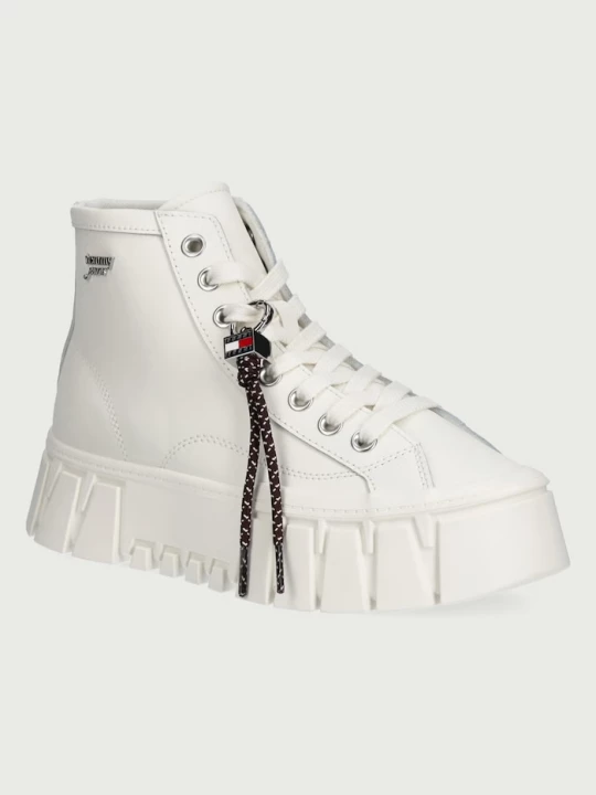Obrázek produktu Tommy Jeans TJW PLATFORM SNEAKER LEATHER MC plátěnky dámské kožené bílá