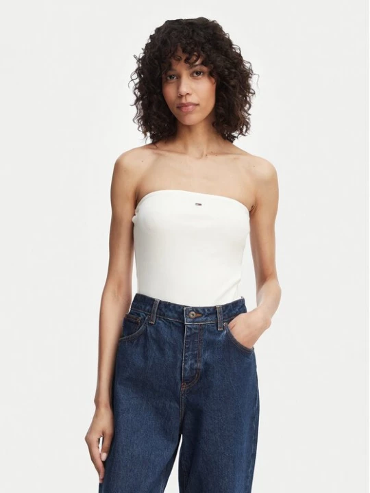 Obrázek produktu Tommy Jeans Top DW0DW22263 Bílá Slim Fit