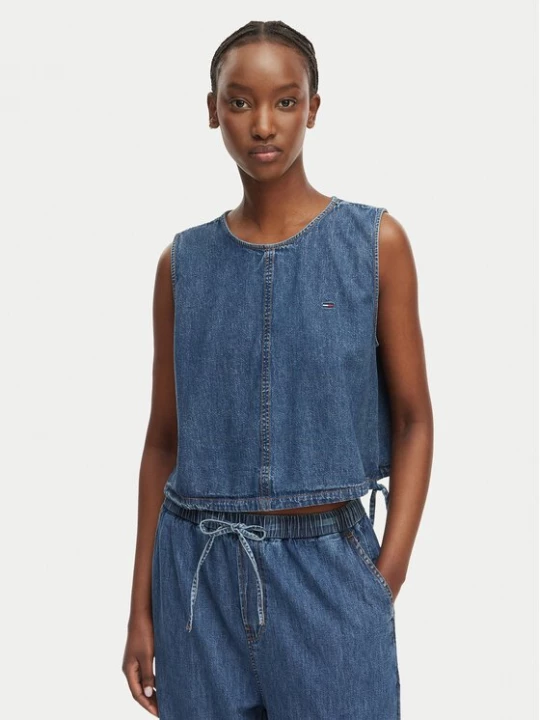 Obrázek produktu Tommy Jeans Top DW0DW22609 Modrá Regular Fit