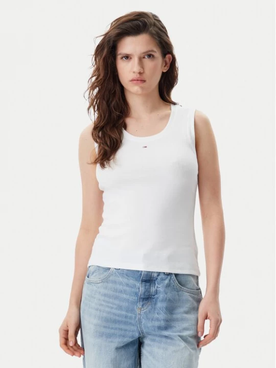 Obrázek produktu Tommy Jeans Top Essential DW0DW20673 Bílá Slim Fit