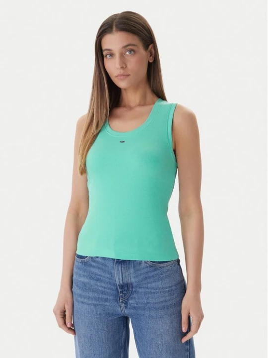 Obrázek produktu Tommy Jeans Top Essential DW0DW20673 Zelená Regular Fit