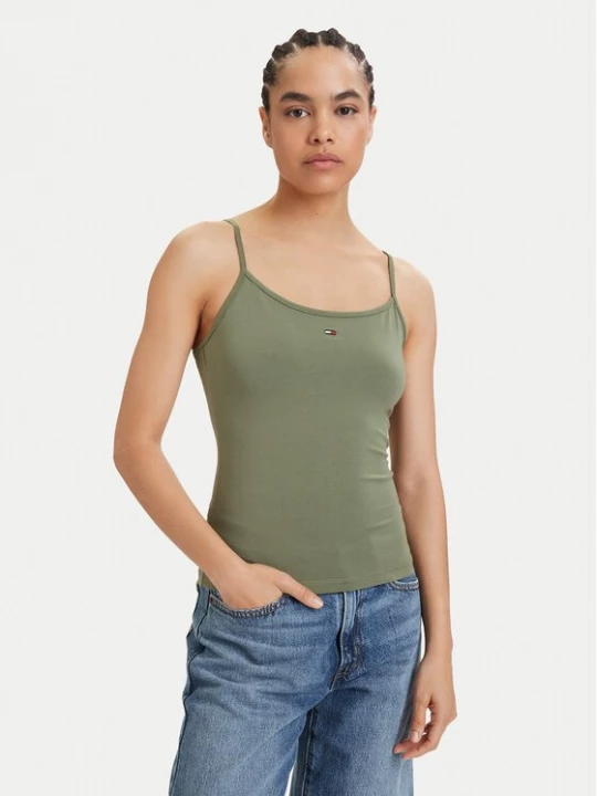 Obrázek produktu Tommy Jeans Top Essential DW0DW20675 Zelená Slim Fit