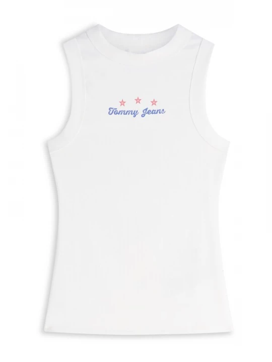 Obrázek produktu Tommy Jeans Top 'Logo Slim Tank' královská modrá / melounová / bílá