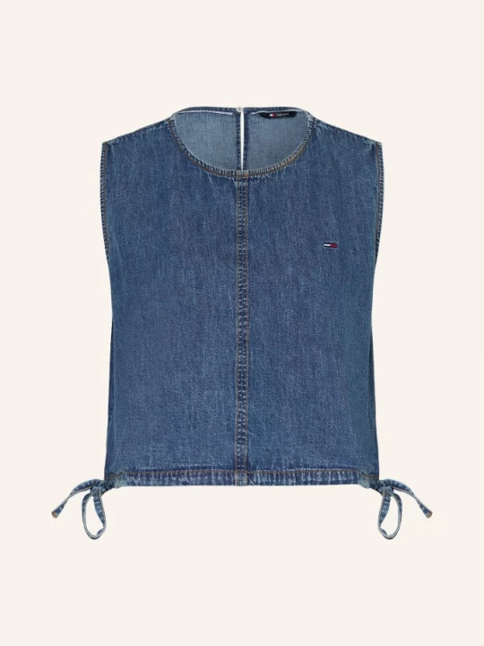 Obrázek produktu Tommy Jeans Top V Džínovém Vzhledu tmavě modrá