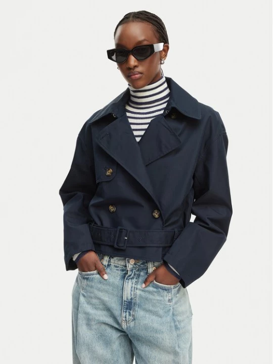 Obrázek produktu Tommy Jeans Trenčkot DW0DW22322 Tmavomodrá Relaxed Fit