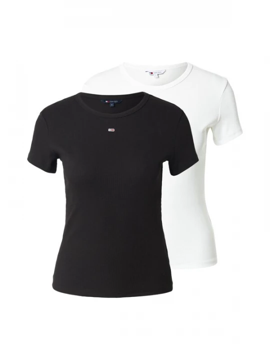 Obrázek produktu Tommy Jeans Tričko 'ESSENTIAL'  černá / bílá