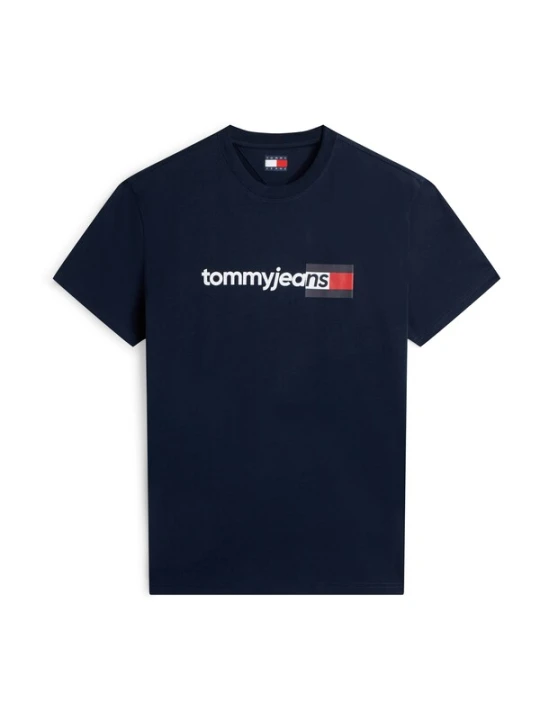 Obrázek produktu Tommy Jeans Tričko 'Essential' tmavě modrá / červená / bílá
