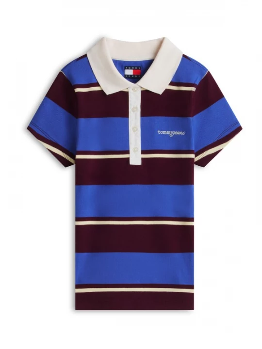Obrázek produktu Tommy Jeans Tričko královská modrá / pastelově žlutá / cyclam / offwhite