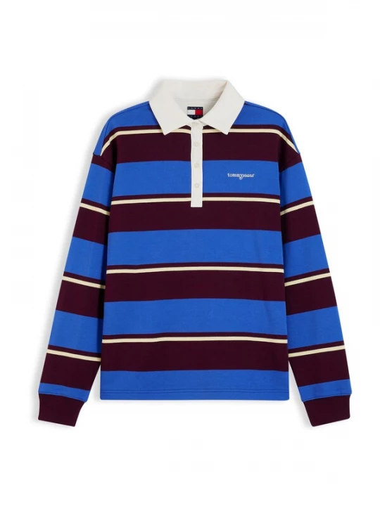 Obrázek produktu Tommy Jeans Tričko krémová / královská modrá / rubínově červená / bílá