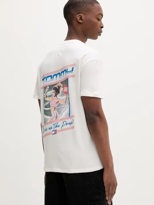 Obrázek produktu Tommy Jeans tričko pánské bavlněné béžová