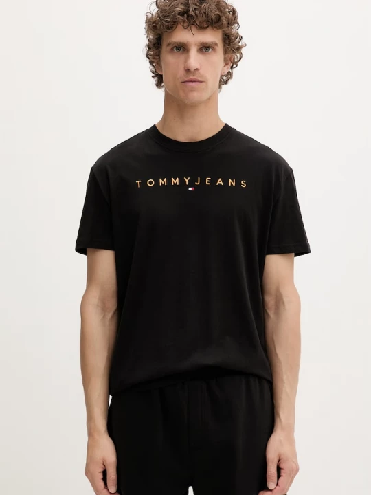 Obrázek produktu Tommy Jeans tričko pánské bavlněné černá