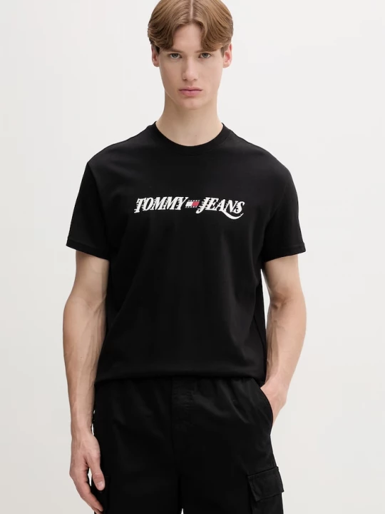 Obrázek produktu Tommy Jeans tričko pánské bavlněné černá