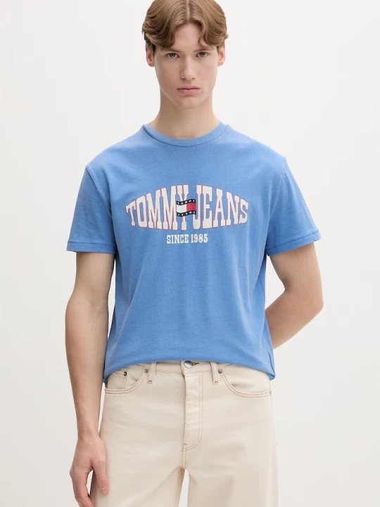 Obrázek produktu Tommy Jeans tričko pánské bavlněné modrá