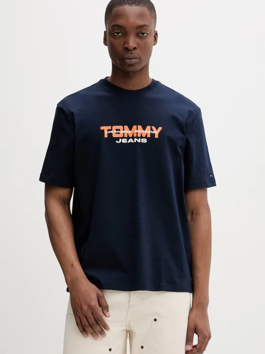 Obrázek produktu Tommy Jeans tričko pánské bavlněné námořnická modř
