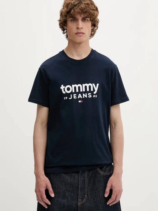 Obrázek produktu Tommy Jeans tričko pánské bavlněné námořnická modř