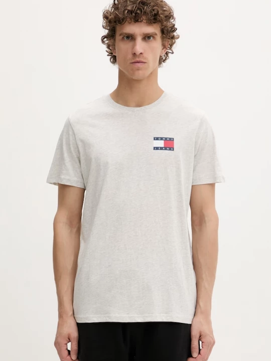 Obrázek produktu Tommy Jeans tričko pánské bavlněné šedá