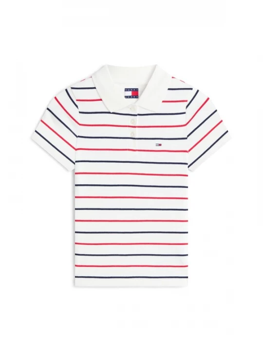 Obrázek produktu Tommy Jeans Tričko 'Slim Fit' námořnická modř / purpurová / bílá