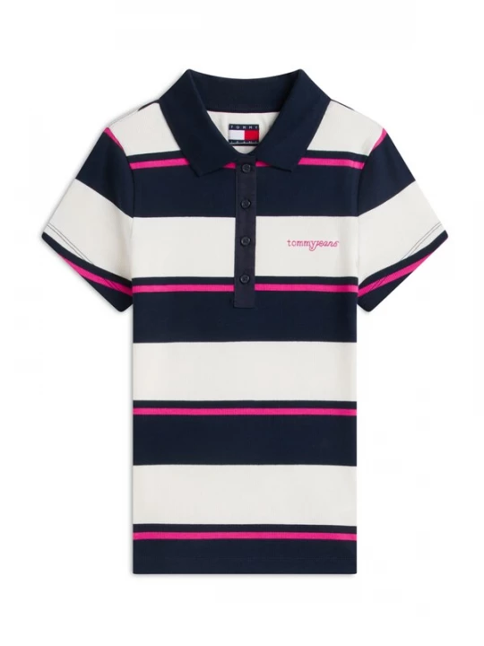 Obrázek produktu Tommy Jeans Tričko tmavě modrá / pink / bílá