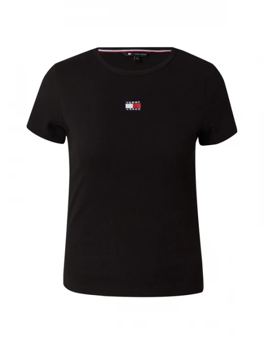 Obrázek produktu Tommy Jeans Tričko 'Tommy Badge Slim'  červená / černá / bílá