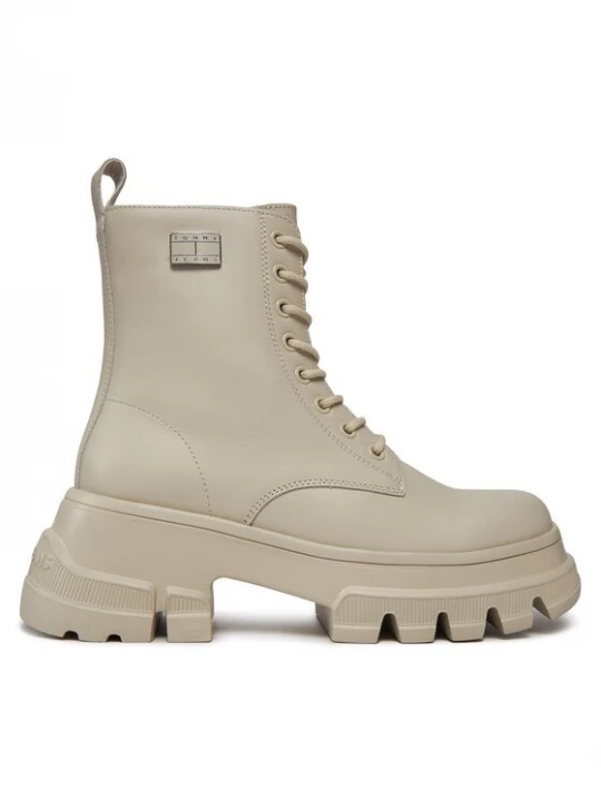Obrázek produktu Tommy Jeans Turistická obuv Tjw Chunky Leather Boot EN0EN02503 Béžová
