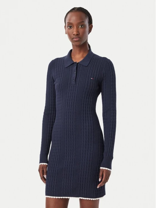 Obrázek produktu Tommy Jeans Úpletové šaty DW0DW23317 Tmavomodrá Slim Fit
